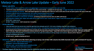 MLID-Gerüchte über "Meteor Lake" & "Arrow Lake"